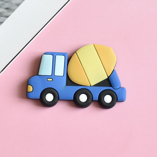Immagine di Multicolor - 11# Cute Cartoon Transport Soft PVC Fridge Magnet 5cm - 4.5cm, 1 Piece