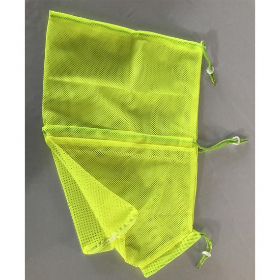 Immagine di Neon Yellow - 2# Cat Bathing Grooming Bag Detachable Adjustable Anti-Bite Soft Restraint For Shower Feeding Injection Nail Trimming 51x41x35cm, 1 Piece