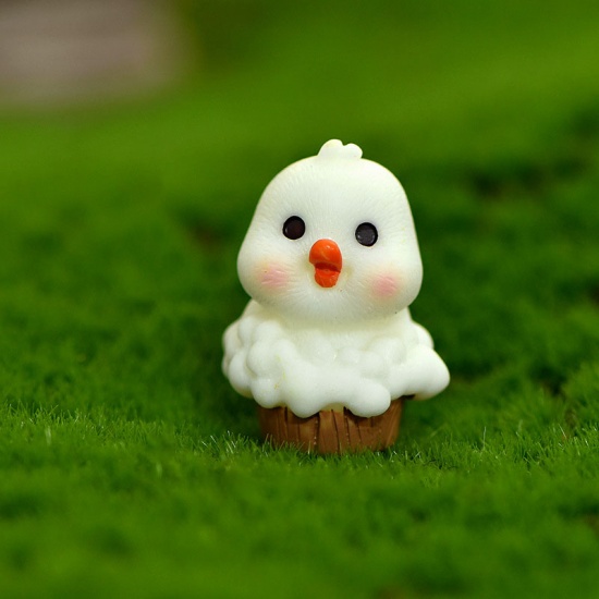Изображение White - 2# Cute Duck Resin Micro Landscape Miniature Decoration DIY Gardening Accessories 2.9x2.2cm, 1 Piece