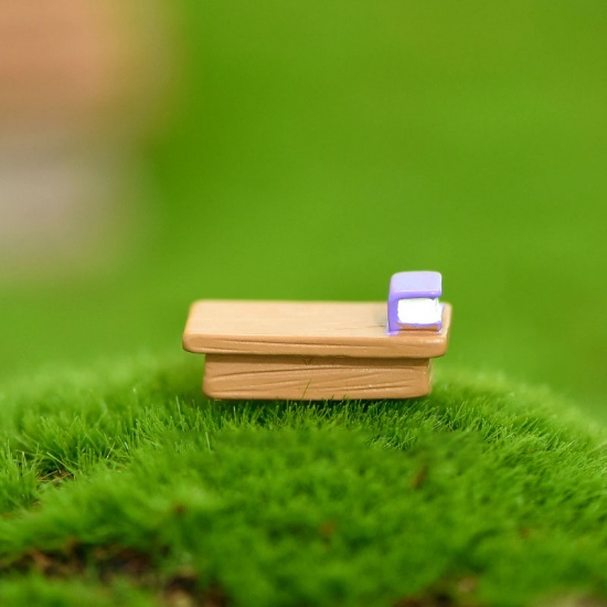 Изображение Khaki - 8# Cute Duck Desk Resin Micro Landscape Miniature Decoration DIY Gardening Accessories 2.2x1cm, 1 Piece