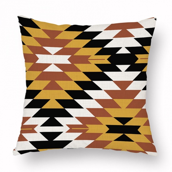 Immagine di Multicolor - 14# Geometric Peach Skin Fabric Square Pillowcase Home Textile 45x45cm, 1 Piece