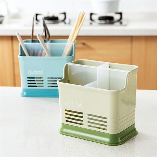 Picture of PP Cutlery Drain Storage Rack Green 13.7cm x 9.5cm, 1 Piece