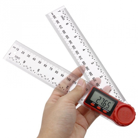 Immagine di 0-300mm Digital Meter Angle Inclinometer Angle Digital Ruler Electron Goniometer Protractor Angle finder Measuring Tool, 1 Piece