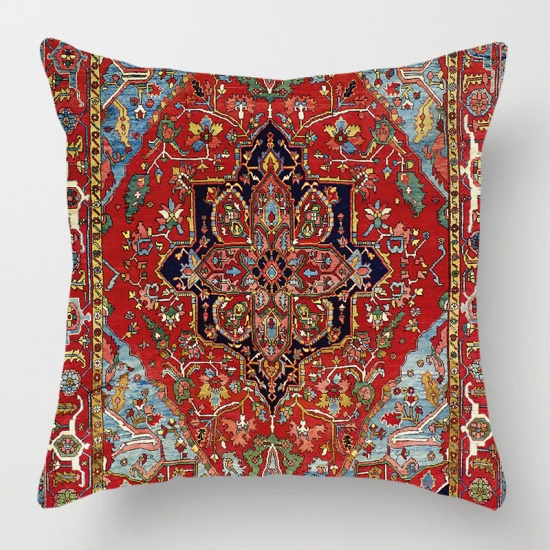 Immagine di Multicolor - 17# Flax Persian Turkish Style Printed Pillowcase Home Textile 45x45cm, 1 Piece