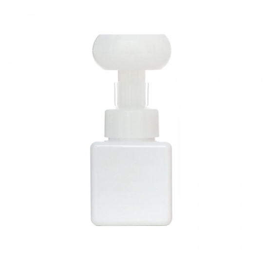 Immagine di White - 250ml Empty PETG Flower Foam Pump Hand Sanitizer Bottle Refillable 15.7x6.7cm, 1 Piece
