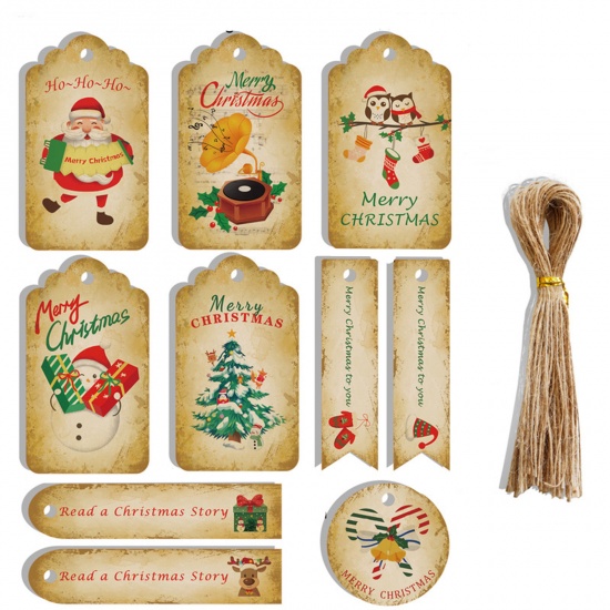 Immagine di Carta Natale Imballaggio per Gioielli Regalo Fiore Carta Kraft 26cm x 15cm , 1 Pacchetto