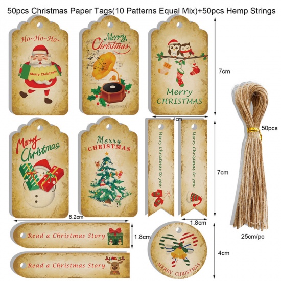 Immagine di Carta Natale Imballaggio per Gioielli Regalo Fiore Carta Kraft 26cm x 15cm , 1 Pacchetto