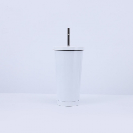 Immagine di White - 750ml 304 Stainless Steel Insulation Cup With Straw, 1 Piece