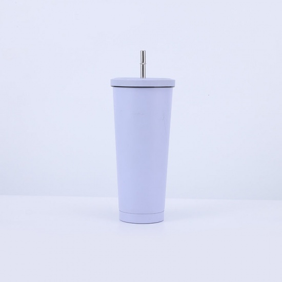 Immagine di Purple - 750ml 304 Stainless Steel Insulation Cup With Straw, 1 Piece