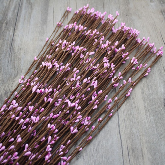 Image de Rose - 7 # petites étamines en rotin bricolage guirlande accessoires faits à la main 65 cm de long, 10 pièces