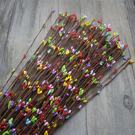 Image de Multicolore - 9 # petites étamines en rotin bricolage guirlande accessoires faits à la main 65 cm de long, 10 pièces
