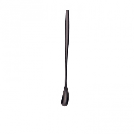 Immagine di Black - 304 Stainless Steel Mixing Spoon Flatware Cutlery Tableware 17x1.4cm, 1 Piece
