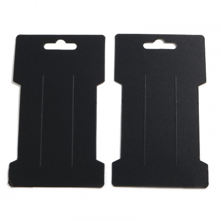 Bild von Papier Schmuck Samtkarten Geometrie Schwarz 11.5cm x 6.5cm, 100 Blätter