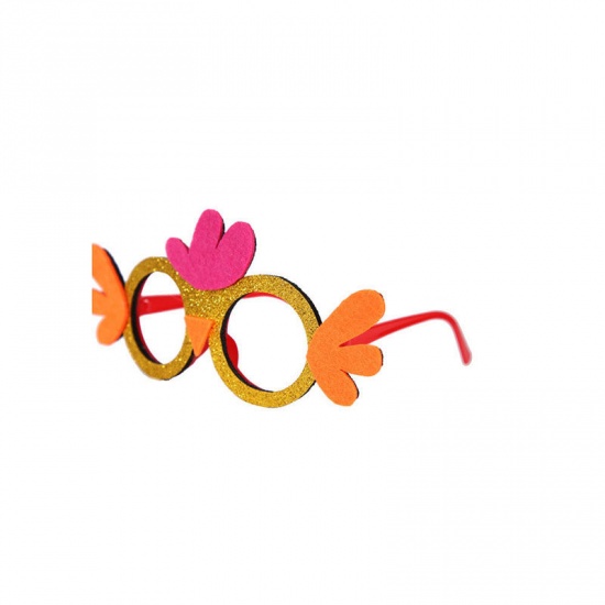 Immagine di Multicolor - 11# Nonwoven & Plastic Chick Glitter Children's Glasses Party Decorations Props 18x8cm, 1 Piece