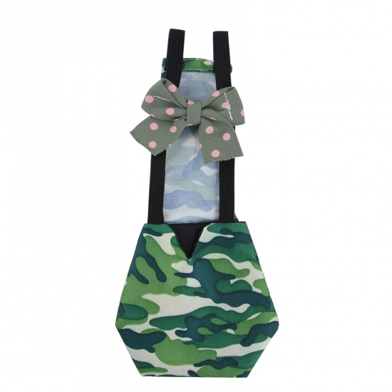 Picture of Green - M Camouflage Fashionable Resuable Nappy Poultry Cloth Pet Diaper For Goose Duck Hen Chicken, 1 Piece
