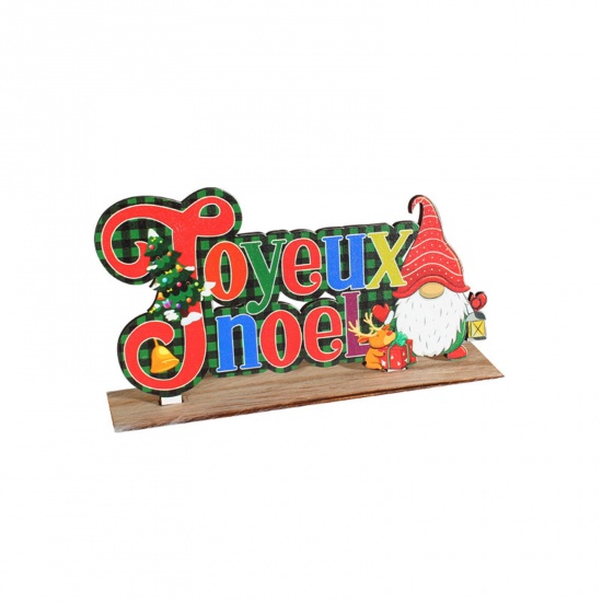 Immagine di Multicolor - Wood Craft Ornaments Decorations Christmas Faceless Gnome Elf 19x10x4cm, 1 Piece