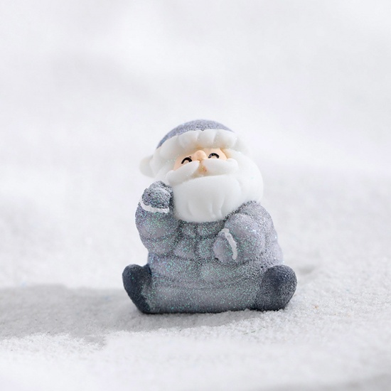 Immagine di Gray - Resin Micro Landscape Miniature Home Decoration Christmas Santa Claus 2.8x3cm, 1 Piece