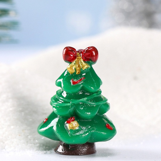 Immagine di Green - Resin Micro Landscape Miniature Home Decoration Christmas Tree 2.6x1.9cm, 1 Piece