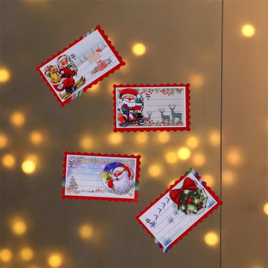 Immagine di Multicolor - Paper Greeting Wishing Card Rectangle Christmas 28x18cm, 1 Set( 8 PCs/Set)