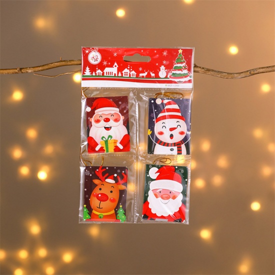 Immagine di Multicolor - Paper Greeting Wishing Card Rectangle Christmas 22.5x14cm, 1 Set( 8 PCs/Set)