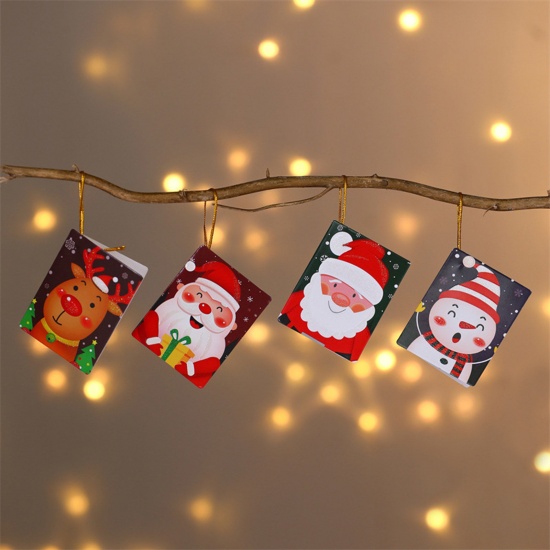 Immagine di Multicolor - Paper Greeting Wishing Card Rectangle Christmas 22.5x14cm, 1 Set( 8 PCs/Set)