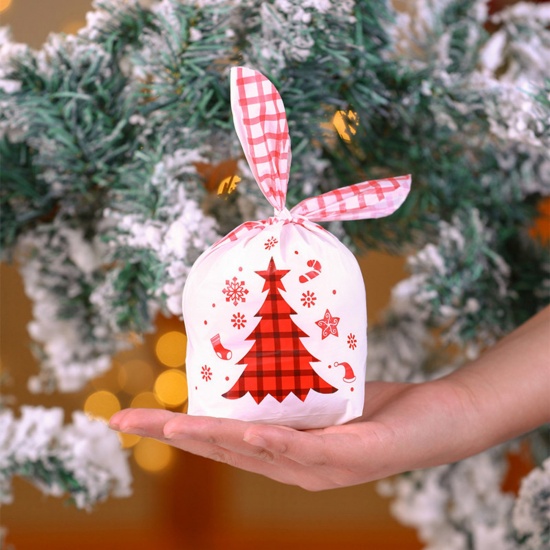 Изображение White - EVA Party Gift Candy Bags Christmas Tree 23x13.5cm, 10 PCs