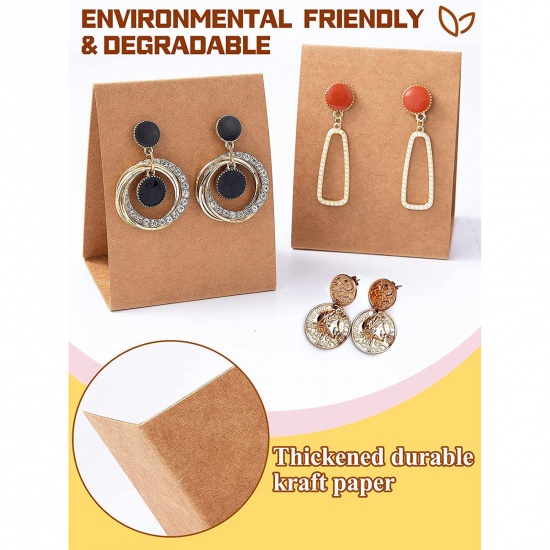 Picture of Paper Jewelry Earrings Display Card Brown 1 Set