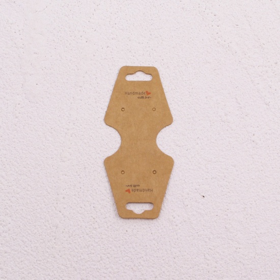 Изображение Бумага Ювелирные серьги с ожерельем Коричневый " Hand Made" 9см x 4см, 50 ШТ