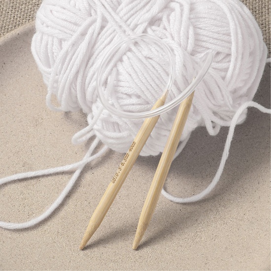 Picture of (US10.5 6.5mm) Bamboo Circular Knitting Needles Natural 40cm(15 6/8") long, 1 Piece
