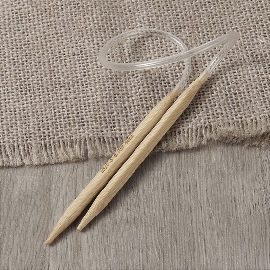 Picture of (US10.5 6.5mm) Bamboo Circular Knitting Needles Natural 40cm(15 6/8") long, 1 Piece