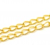 Picture of Alloy Link Curb Chain Findings Gold Plated 8x5mm(3/8"x1/4"), 2 M