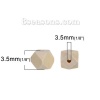 Picture of Natural Hinoki Wood Spacer Beads Square Faceted 14mm x 14mm, Hole: Approx 3.5mm, 20 PCs
