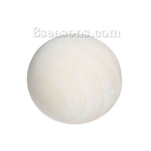Picture of Natural Hinoki Wood Spacer Beads Round About 40mm Dia, Hole: Approx No Hole, 5 PCs