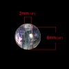 アクリル スペーサー ビーズ ボール クリア色 ABカラー クラックル 約 8mm直径、 穴：約 2mm、 200 個 の画像