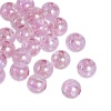 Immagine di Acrilato Separatori Perline Palla Rosa AB Colore Criccato Circa 8mm Dia, Foro: Circa 2mm, 200 Pz