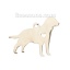 Picture of 1 Piece 304 Stainless Steel Pet Silhouette Blank Stamping Tags Charms Labrador Retriever Dog Heart Gold Plated Double-sided Polishing 29mm x 24mm