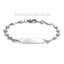 Immagine di 304 Acciaio Inossidabile Bar Vuoto Etichette di Stampaggio Vuote Braccialetti Cuore Tono Argento Lucidatura Unilaterale 21cm Lunghezza, 1 Pz
