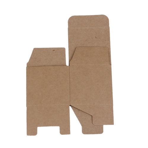 Picture of Kraft Brown Paper Jewelry Gift Flower Wrapping Box Brown Square 50mm(2") x 50mm(2") , 20 PCs