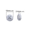 Picture of Acrylic Spacer Beads Round At Random Mixed Initial Alphabet/ Letter About 10mm Dia, Hole: Approx 2.4mm, 100 PCs