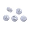 Image de Perles en Acrylique Rond Couleur au Hasard Initial Alphabet/ Lettre 10mm Dia, Taille de Trou: 2.4mm, 100 Pcs