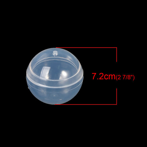 Picture of Silicone Resin Mold For Jewelry Making Ball White 7.2cm(2 7/8") Dia., 1 Piece
