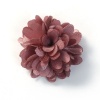 Image de Fleur de Tissu pour bijoux DIY Scrapbooking Artisanat Chrysanthème Café Clair 35mm x 35mm, 5 Pcs