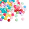 Bild von Acryl Spacer Zwischenperlen Perlen Rund Zufällig Mix Opak ca. 6mm D., Loch:ca. 1.9mm, 1000 Stück