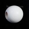 Image de Perles en Bois de Cyprès Rond Blanc 24mm Dia, Taille de Trou 9.4mm, 20 Pcs