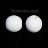 Picture of Hinoki Wood Spacer Beads Round White About 24mm Dia, Hole: Approx 9.4mm, 20 PCs