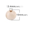 Picture of Natural Hinoki Wood Spacer Beads Round About 10mm Dia, Hole: Approx 2.4mm, 200 PCs