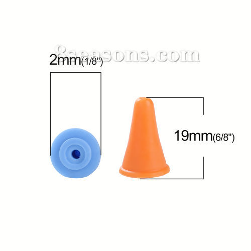 Picture of Silicone Point Protectors Cone At Random Mixed 19mm( 6/8") x 12mm( 4/8"), 10 PCs