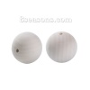 Immagine di Legno di Hinoki Separatori Perline Tondo Naturale Circa: 43mm Dia, Foro: Circa 5.6mm, 5 Pz