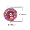 Picture of Three-ply Board Sewing Buttons Scrapbooking 2 Holes Christmas Wreath At Random Mixed Pere David's Deer Pattern 35mm(1 3/8") Dia, 50 PCs