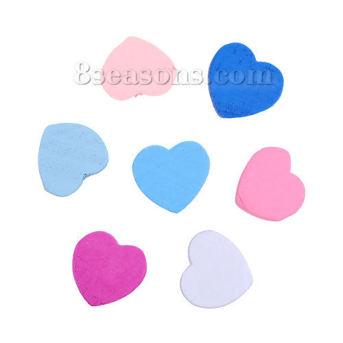 Picture of Wood Spacer Beads Heart At Random Mixed 24mm x 21mm, Hole: Approx 5.4mm, 100 PCs